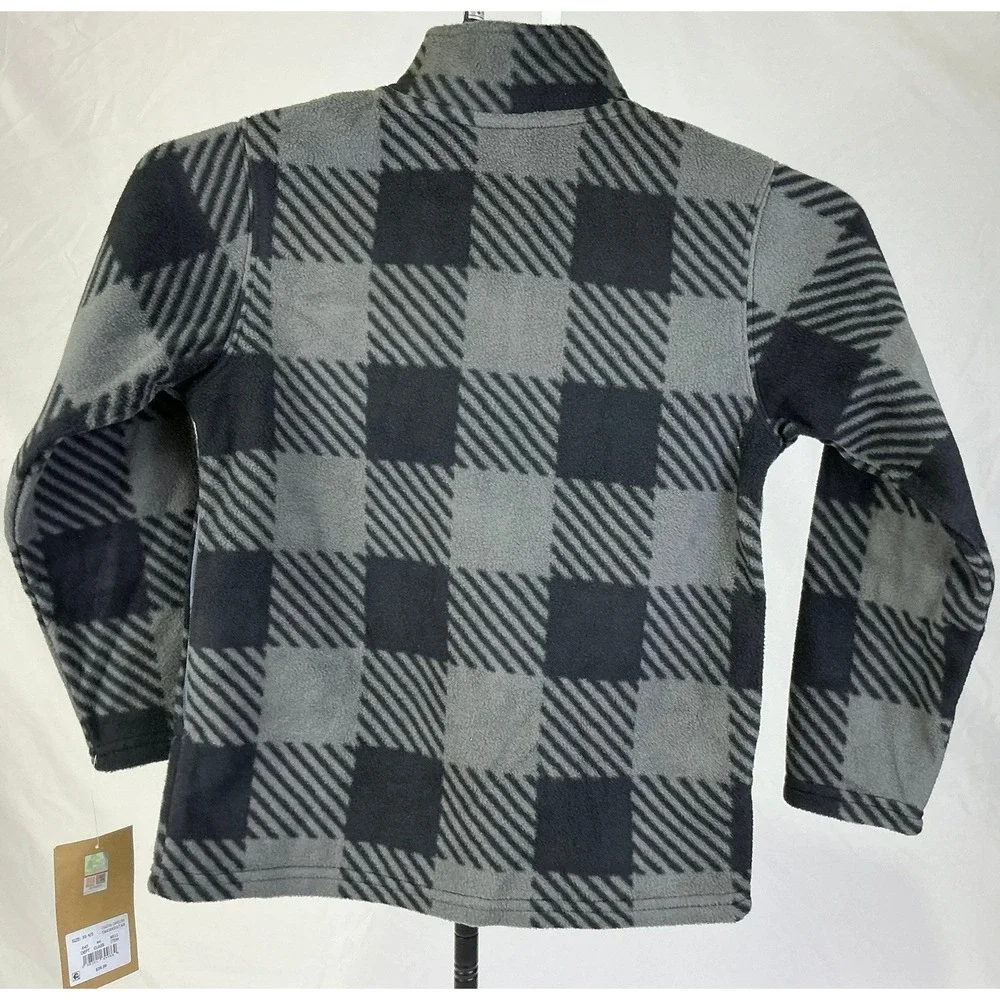 Rivalry Threads Kids Fleece Jacket Buffalo Plaid‎ Logo Zip Up Outerwear XS